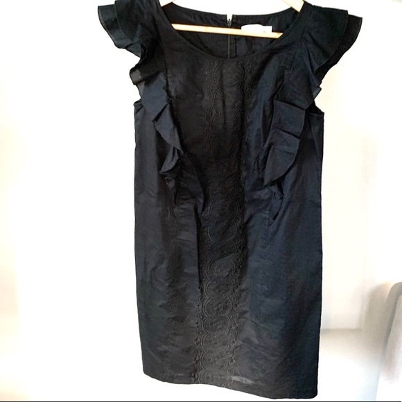 LBD Kenzie  Flutter Sleeve Ruffle Dress SZ6 - Picture 6 of 8